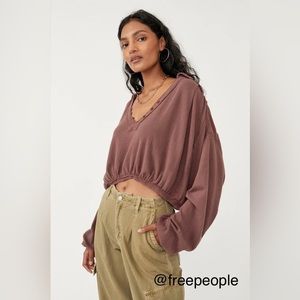 Free People We The Free Darren Tee Crop Top Chimney